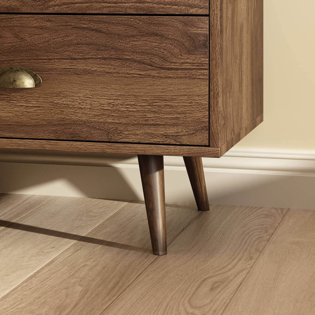 Mid-Century Modern Walnut 6-Drawer Dresser - Riumlore