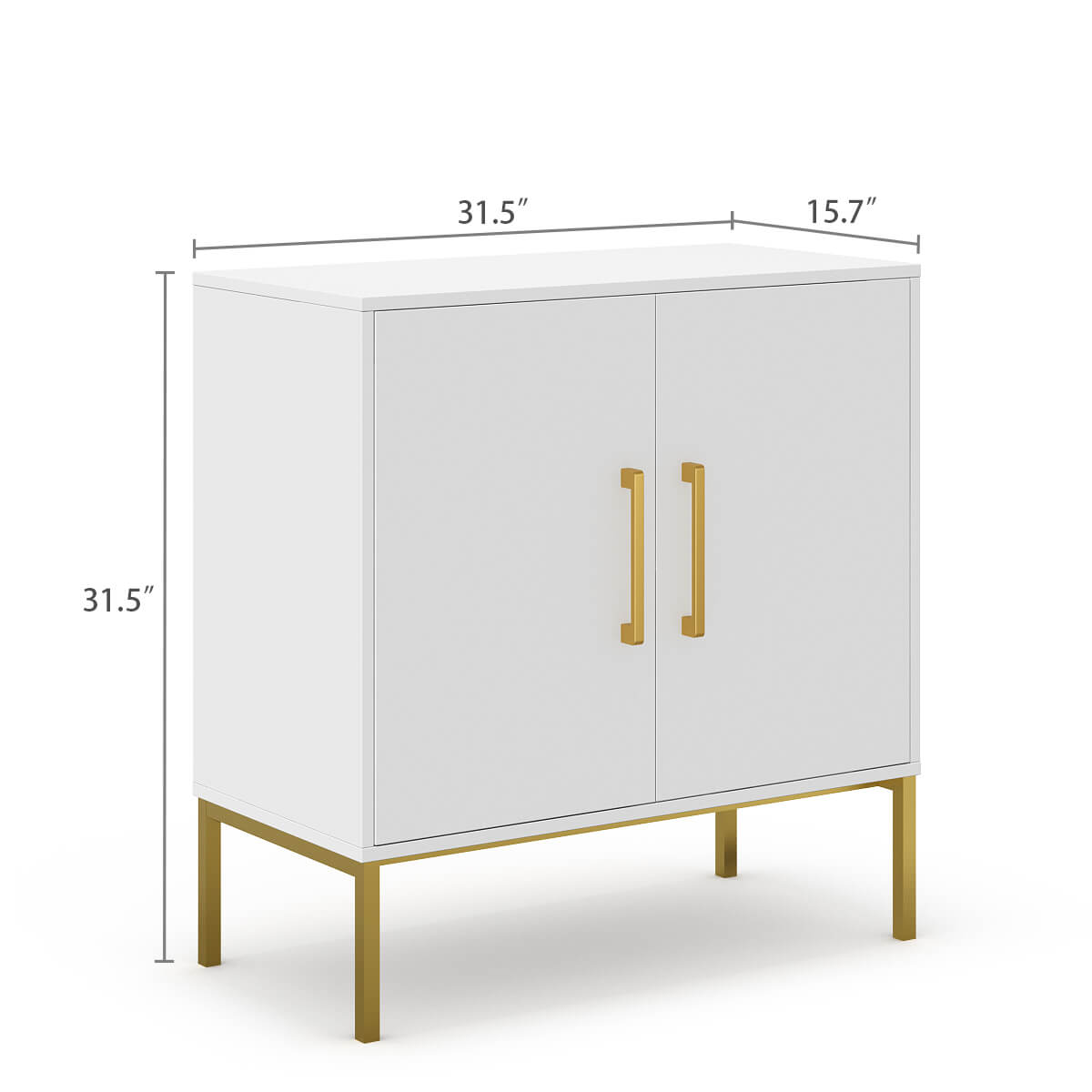 Ansel Modern Minimalist Matte White Sideboard - Riumlore