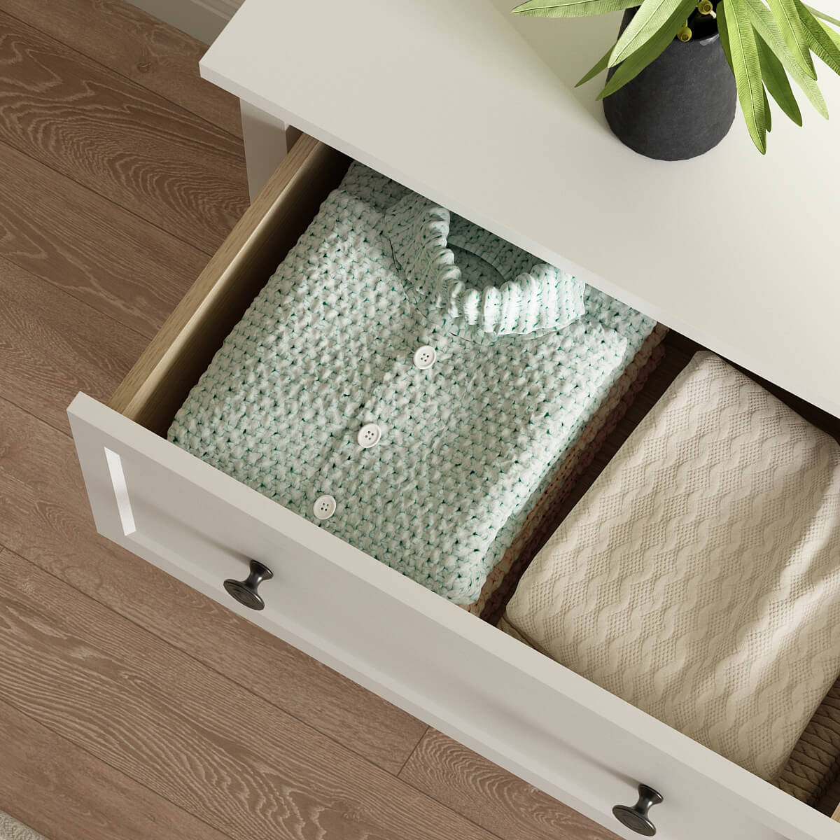 Mioa Modern Farmhouse 6-Drawer Dresser - Riumlore