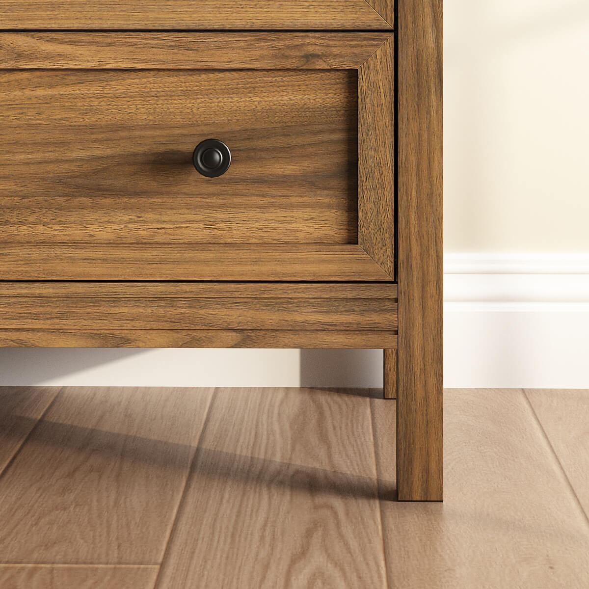 Mioa Rustic Farmhouse Wood Deep 6-Drawer Dresser - Riumlore