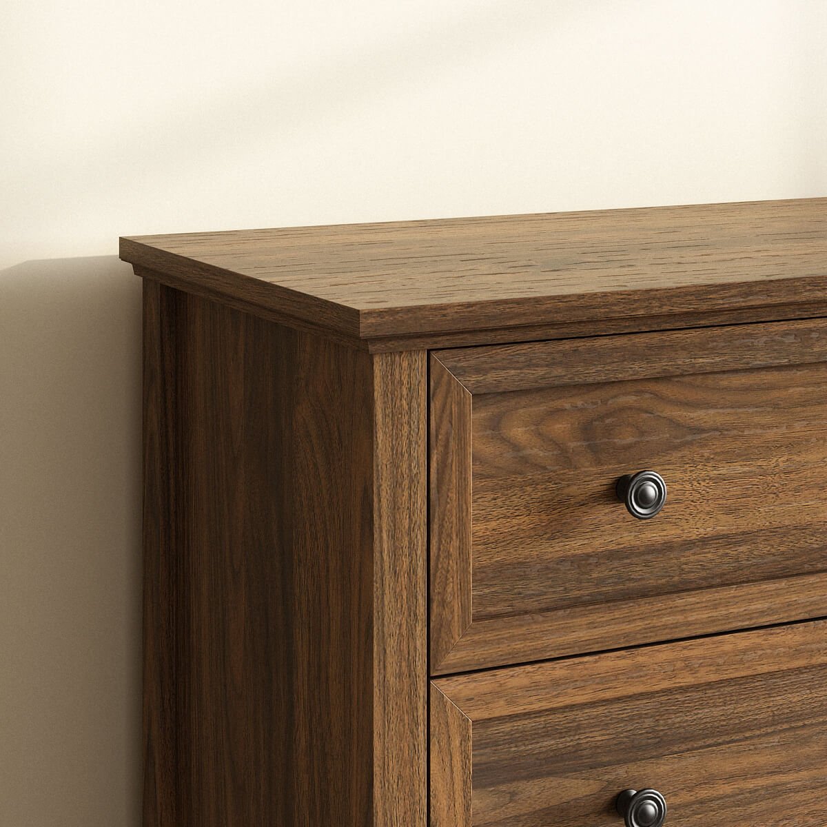 Mioa Rustic Farmhouse Wood Deep 6-Drawer Dresser - Riumlore