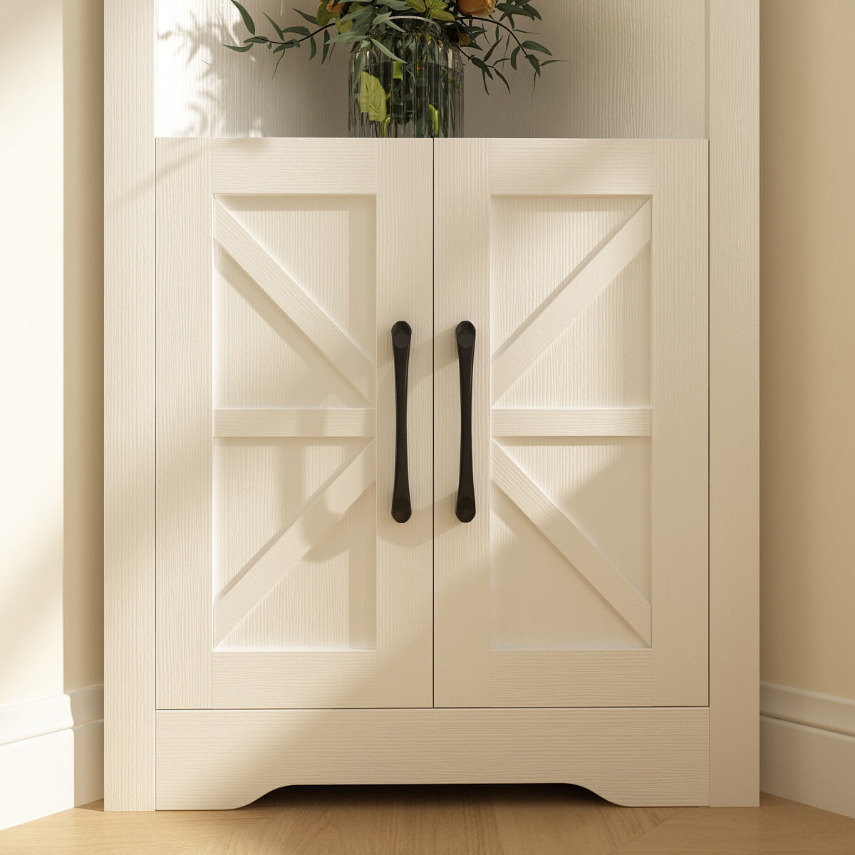 Xyla Modern Farmhouse Corner with 1 Cabinet Riumlore