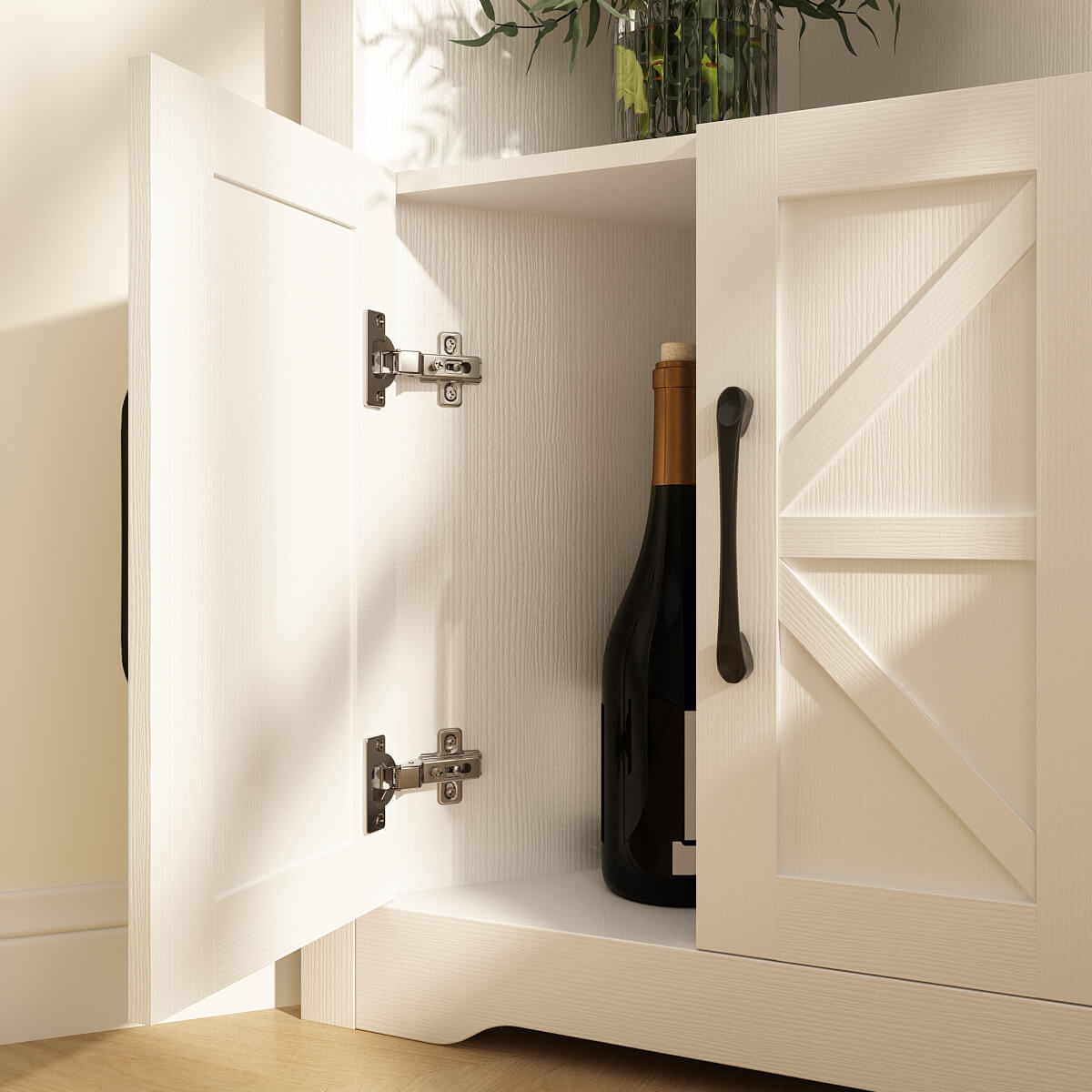 Xyla Modern Farmhouse Corner with 1 Cabinet Riumlore