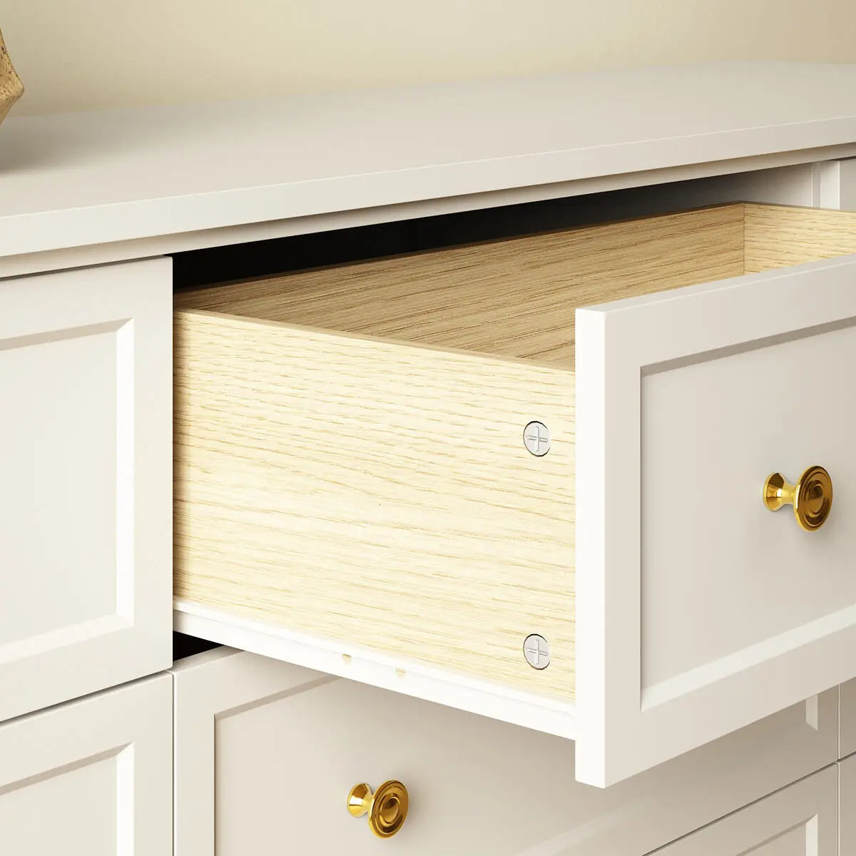 Mioa Modern White 9‑Drawer Dresser - Riumlore