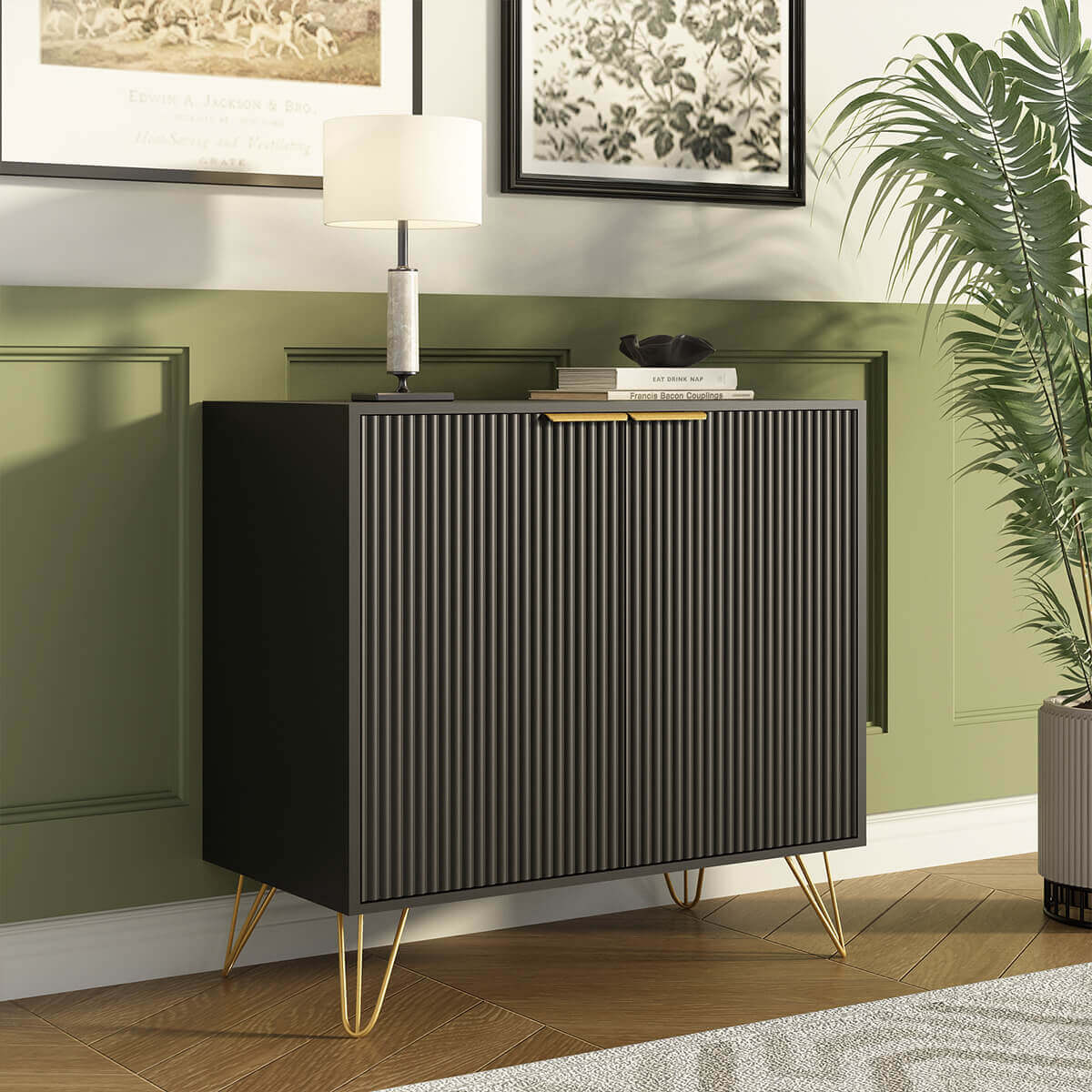Luma Modern Fluted Sideboard Cabinet - Riumlore