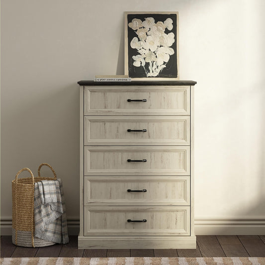 Maren Rustic 5-Drawer Dresser - Riumlore