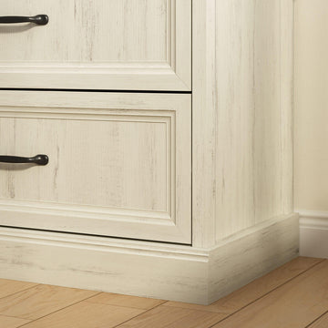 Maren Rustic Nightstand with 2-Drawer & Open Shelf - Riumlore