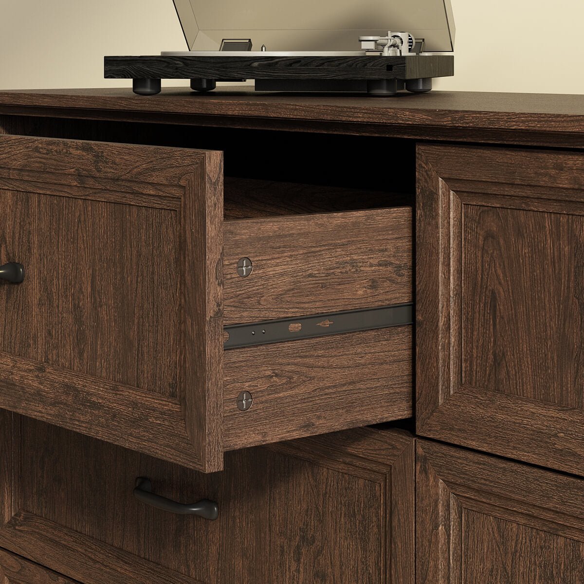 Rowen Rustic Solid Walnut Wood 6-Drawer Dresser - Riumlore