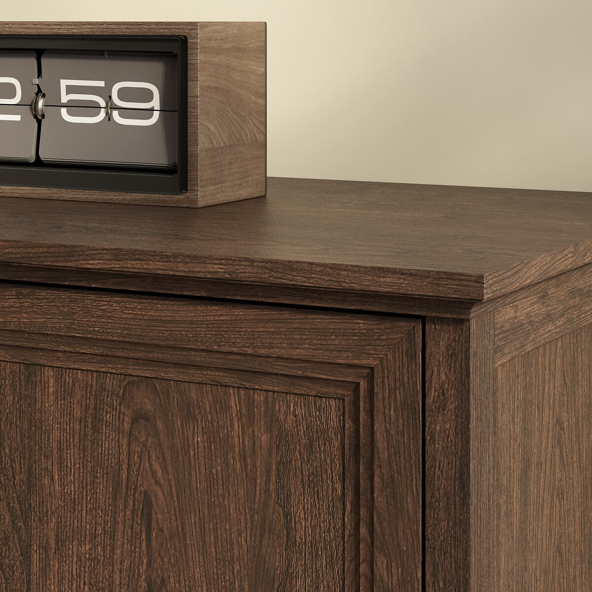 Rowen Rustic Solid Walnut Wood 6-Drawer Dresser - Riumlore