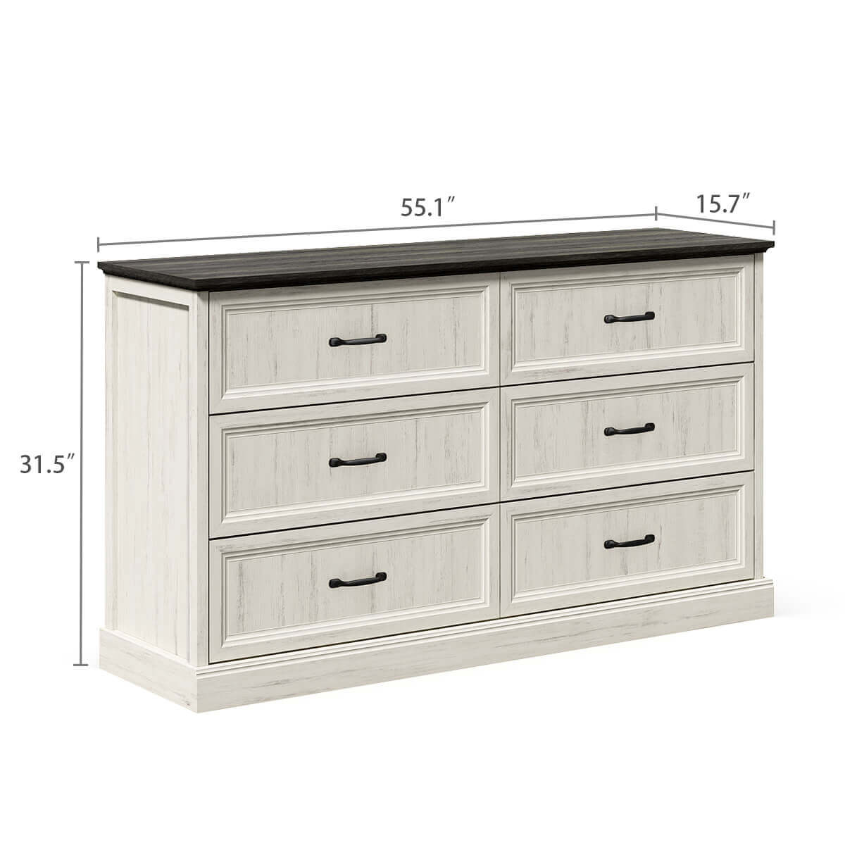 Maren Rustic 6-Drawer Dresser - Riumlore