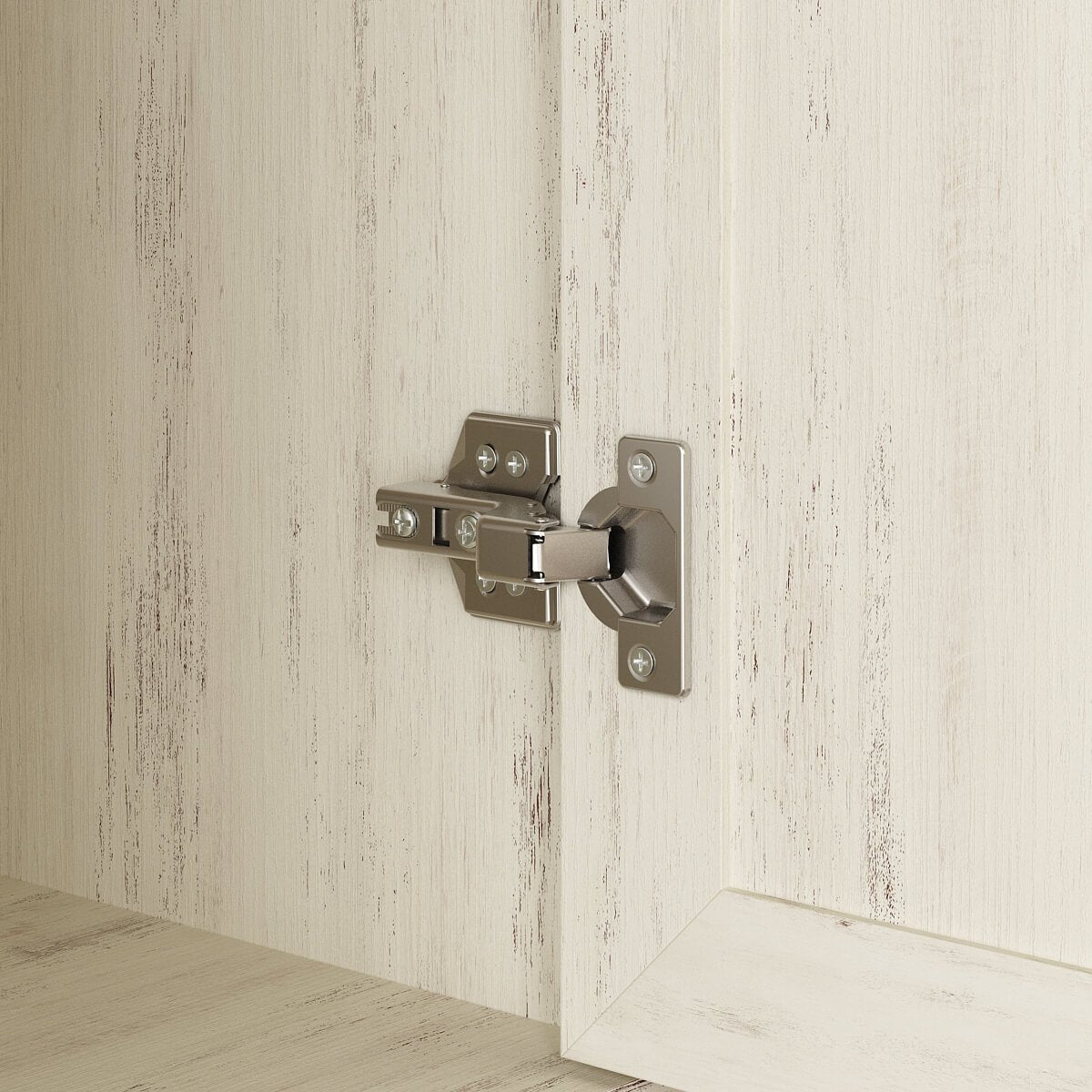Maren Rustic Solid White Wood Storage Cabinet - Riumlore