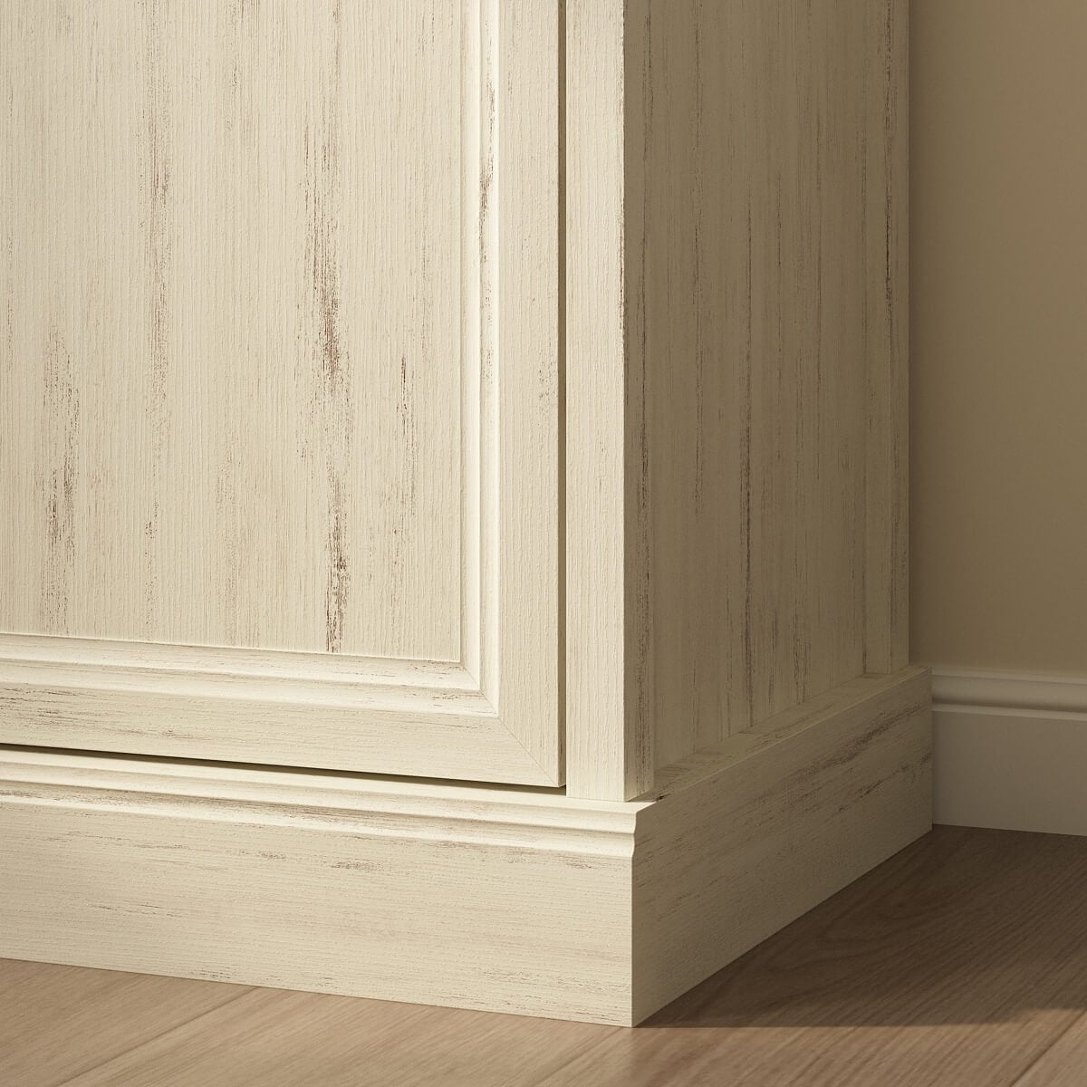 Maren Rustic Solid White Wood Storage Cabinet - Riumlore