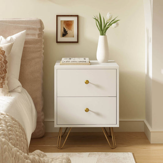 Sana Modern 2-Drawer Nightstand - Riumlore