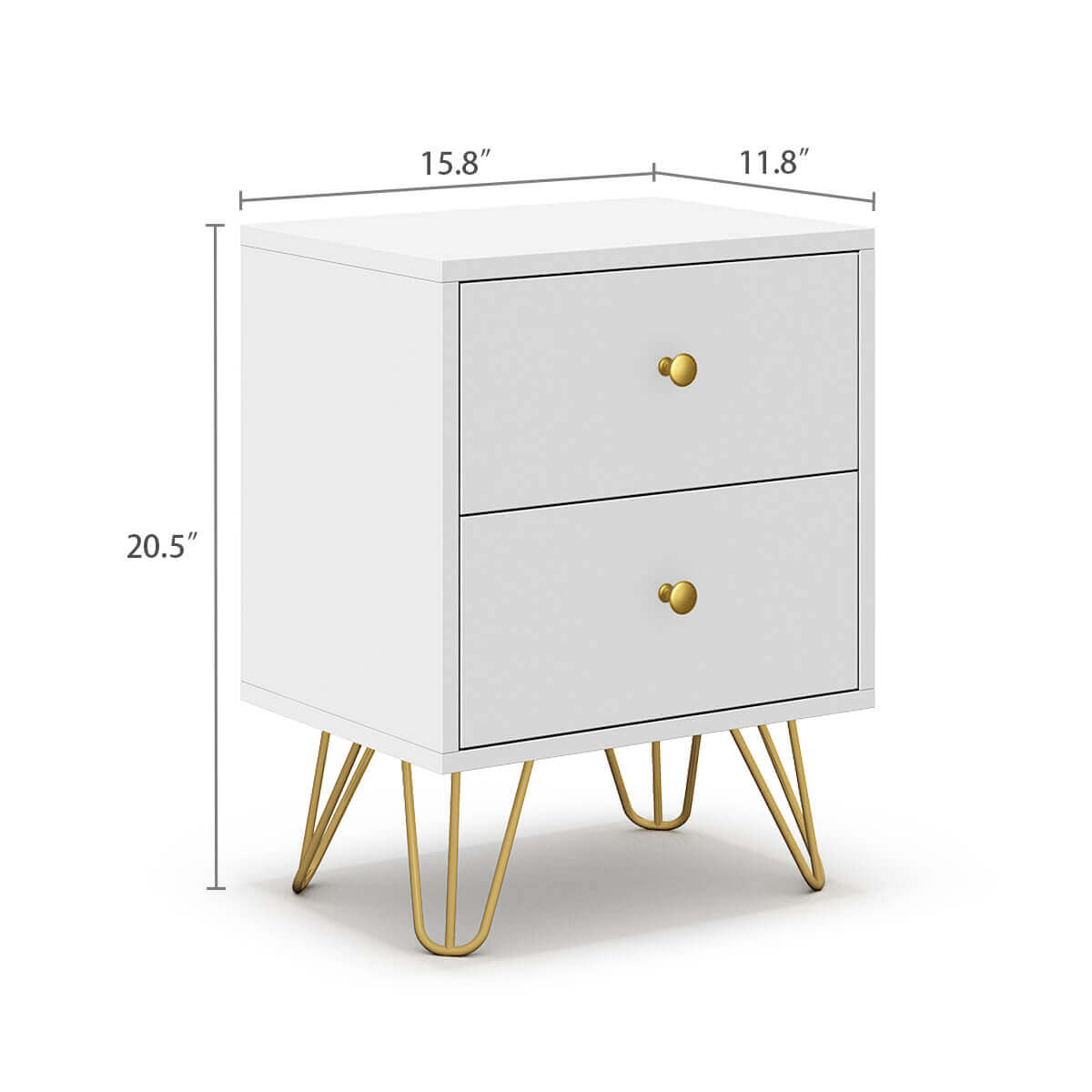 Sana Modern 2-Drawer Nightstand - Riumlore