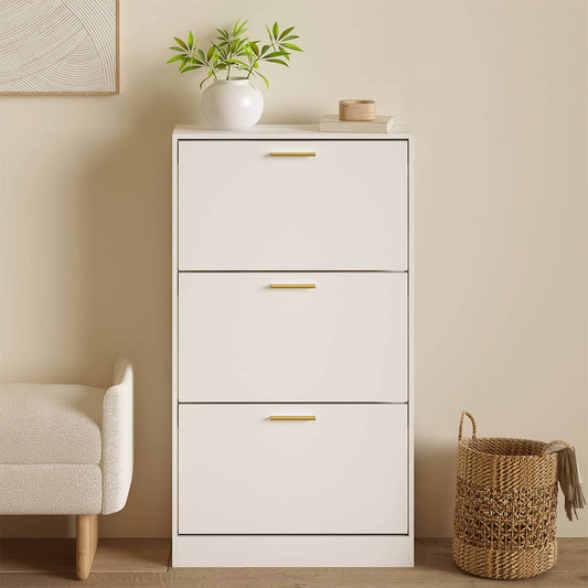 Ansel Minimalist 3-Tier Vertical Shoe Cabinet - Riumlore