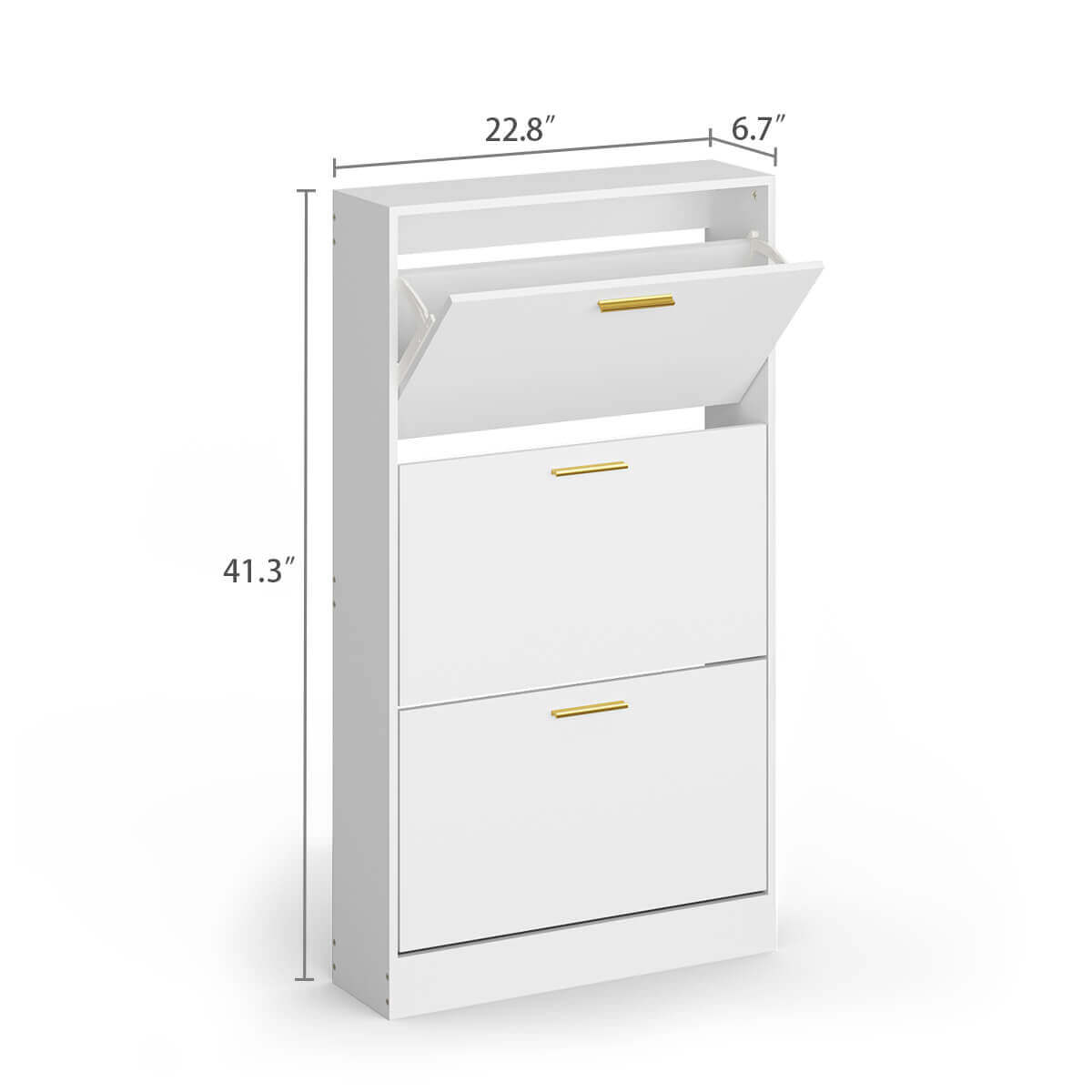 Ansel Minimalist 3-Tier Vertical Shoe Cabinet - Riumlore