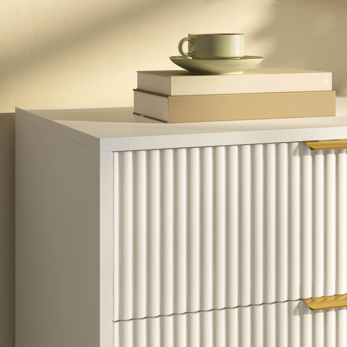 Modern Fluted 6-Drawer Dresser - Riumlore