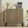 31.5" Wide Kitchen Sideboard,Buffet Cabinet with Adjustable Shelf and 2 Doors,Coffee Bar Cabinet for kitchen,Living Room,Bedroom,Natural Oak
