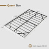 Queen Bed Frame with RGB LED Lights,Floating Bed with Fluted Design;Heavy Duty Steel, Modern Metal Queen Size Bed,White