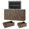 63" W Fluted 9 Drawer Dresser for Adult,Wooden Bedroom Dresser,Dresser TV Stand up to 70" for Living Room,Brown