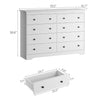 55.1" Wide Dresser for Bedroom, 8 Drawer Dresser with Large Drawers, Dresser for TVs Up to 65",White