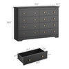 55.1" Wide Dresser for Bedroom, 8 Drawer Dresser with Large Drawers, Dresser for TVs Up to 65",Black