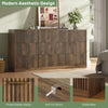 63" W Fluted 9 Drawer Dresser for Adult,Wooden Bedroom Dresser,Dresser TV Stand up to 70" for Living Room,Brown