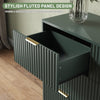 63" W Fluted 9 Drawer Dresser for Adult,Wooden Bedroom Dresser,Dresser TV Stand up to 70" for Living Room,Green