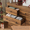 55.1" Wide Dresser for Bedroom, 9 Drawer Dresser with Large Drawers, Dresser for TVs Up to 65",Brown