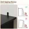 55.1" Wide Dresser for Bedroom, 9 Drawer Dresser with Large Drawers, Dresser for TVs Up to 65",Black