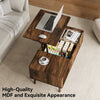Fluted Lift Top Coffee Table with Storage, Rising Coffee Tables with Hidden Compartment, Wood Center Table for Living Room Office, Brown