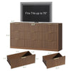 63" W Fluted 9 Drawer Dresser for Adult,Wooden Bedroom Dresser,Dresser TV Stand up to 70" for Living Room,Oak
