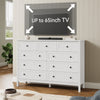 9-Drawer Dressers for Bedroom,55.1"Width Modern Chest of Drawer with Metal Handlesfor Living Room,Hallway,Entryway,White