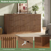 63" W Fluted 9 Drawer Dresser for Adult,Wooden Bedroom Dresser,Dresser TV Stand up to 70" for Living Room,Oak