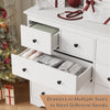 55.1" Wide Dresser for Bedroom, 10 Drawer Dresser with Large Drawers, Dresser for TVs Up to 65",White