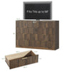 55.1" W Fluted 8 Drawer Dresser for Adult,Wooden Bedroom Dresser,Dresser TV Stand up to 65" for Living Room,Brown