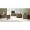 55.1" W Fluted 8 Drawer Dresser for Adult,Wooden Bedroom Dresser,Dresser TV Stand up to 65" for Living Room,Brown