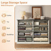 Rustic 8-Drawer Wood Dresser, Large Storage Chest Organizer with Metal Handles for Bedroom, Living Room, Farmhouse Style Furniture,White