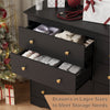 55.1" Wide Dresser for Bedroom, 8 Drawer Dresser with Large Drawers, Dresser for TVs Up to 65",Black