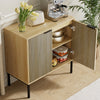 31.5" Wide Kitchen Sideboard,Buffet Cabinet with Adjustable Shelf and 2 Doors,Coffee Bar Cabinet for kitchen,Living Room,Bedroom,Natural Oak