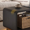 Coffee Table with LED Lights, 47.2" W TV Stand Center Table with 2-Tiers for Living Room,Black