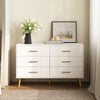 Ansel  Modern White 6-Drawer Dresser - Riumlore