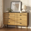 Mid-Century Modern Oak 6-Drawer Dresser - Riumlore