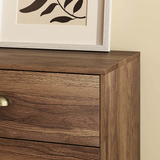 Mid-Century Modern Walnut 6-Drawer Dresser - Riumlore