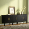 Ansel Modern Minimalist Matte Black Sideboard - Riumlore
