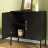Ansel Modern Minimalist Matte Black Sideboard - Riumlore