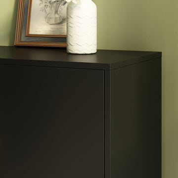 Ansel Modern Minimalist Matte Black Sideboard - Riumlore