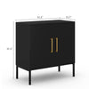 Ansel Modern Minimalist Matte Black Sideboard - Riumlore