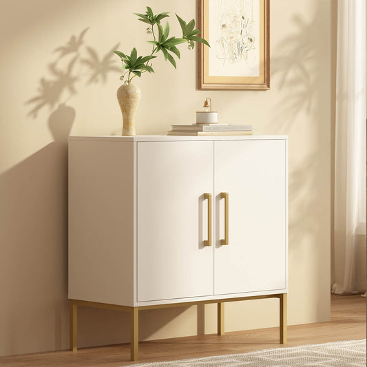 Ansel Modern Minimalist Matte White Sideboard - Riumlore