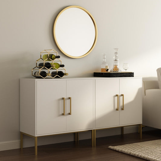 Ansel Modern Minimalist Matte White Sideboard/TV Stand - Riumlore